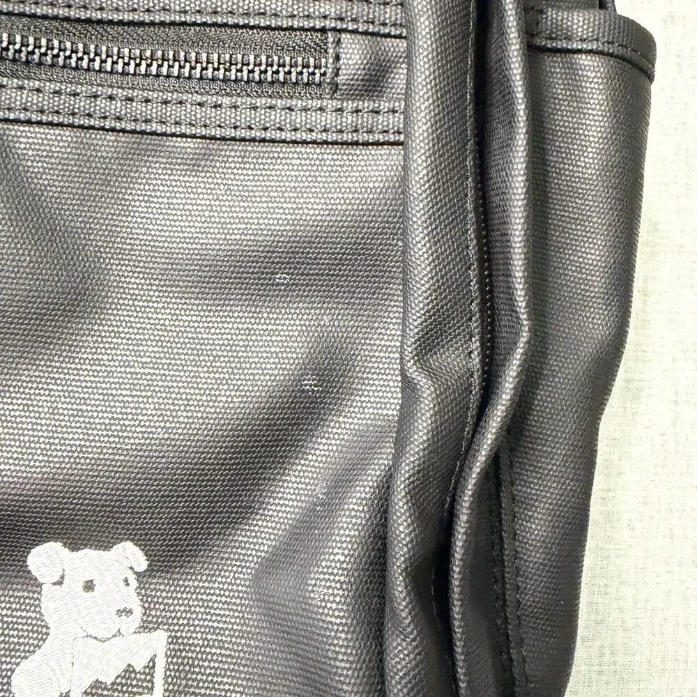 STATE Black Brand Laptop Double Pocket Backpack Datadog Branding 16” x 14” EUC